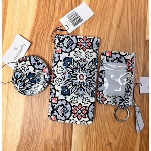 Vera Bradley Sunglass sleeve Lisbon Medallion Mirror and Zip ID Case NWT